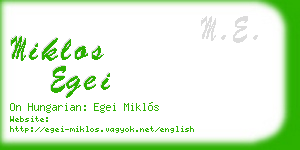 miklos egei business card